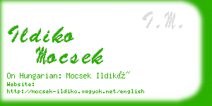 ildiko mocsek business card